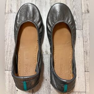 Tieks Metallic Gray Ballet Flats